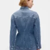 Chaqueta vaquera larga entallada