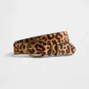 Cinturón de pelo de ternero con estampado de leopardo