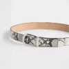 Cinturón de piel con estampado de serpiente