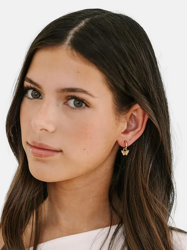 Colgante clásico de mariposa de Pierced Co para pendientes tipo huggie