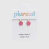 Colgante de flor rosa intenso de Pierced Co para pendientes tipo «huggie»