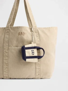 Colgante para bolso de tela con logotipo