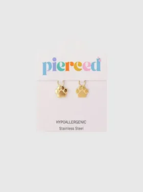 Colgantes con huellas de patita para pendientes Huggie