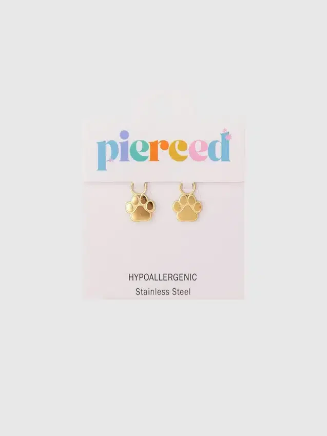 Colgantes con huellas de patita para pendientes Huggie