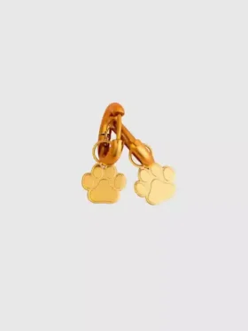 Colgantes con huellas de patita para pendientes Huggie