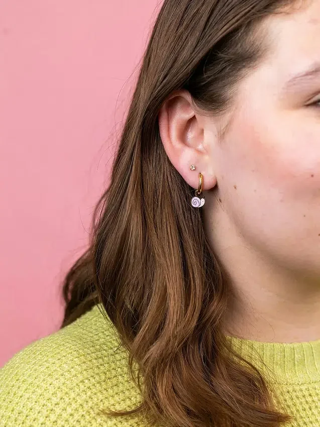 Colgantes de caracol de Pierced Co para pendientes tipo «huggie»