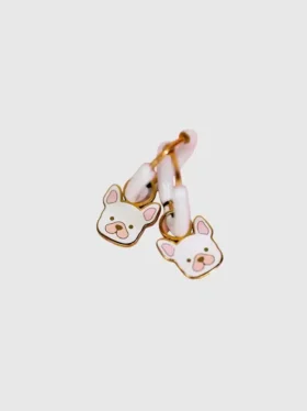 Colgantes de perrito para pendientes Huggie