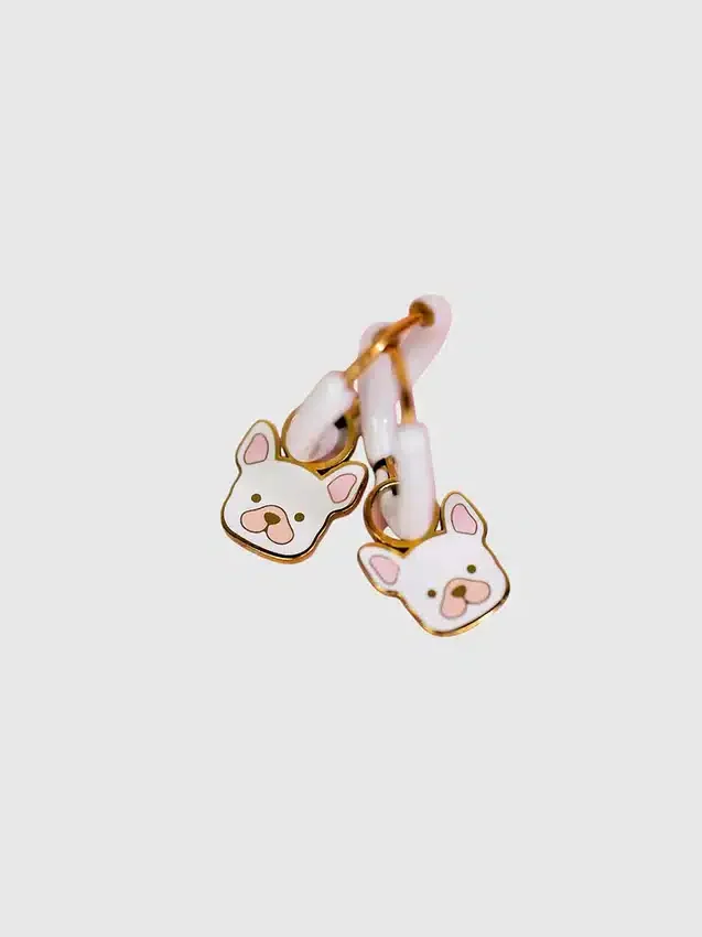 Colgantes de perrito para pendientes Huggie
