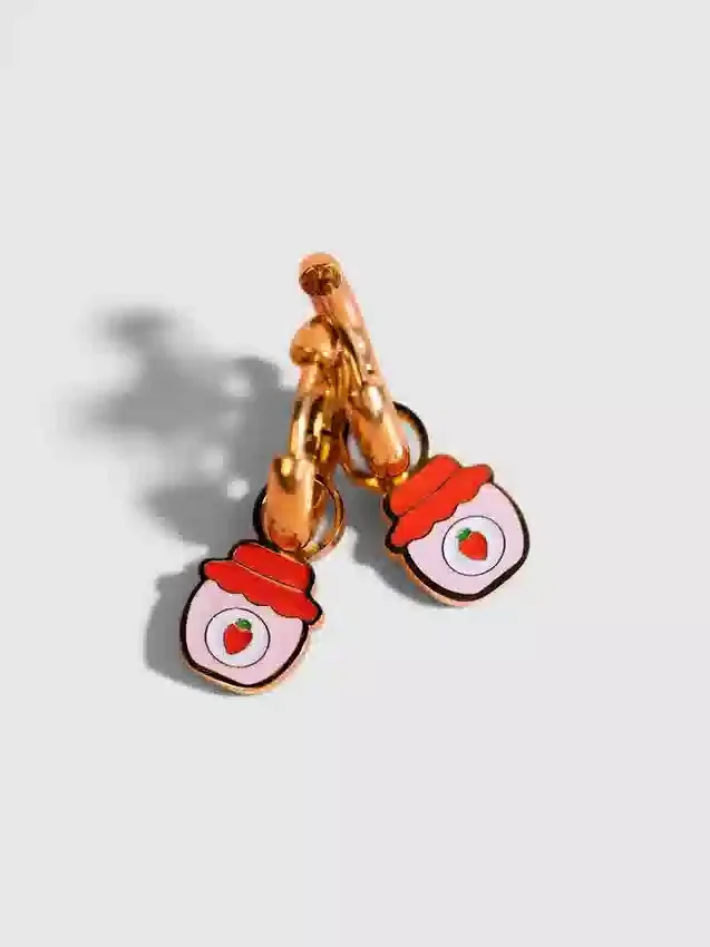 Colgantes «Mermelada de fresa» de Pierced Co para pendientes Huggie