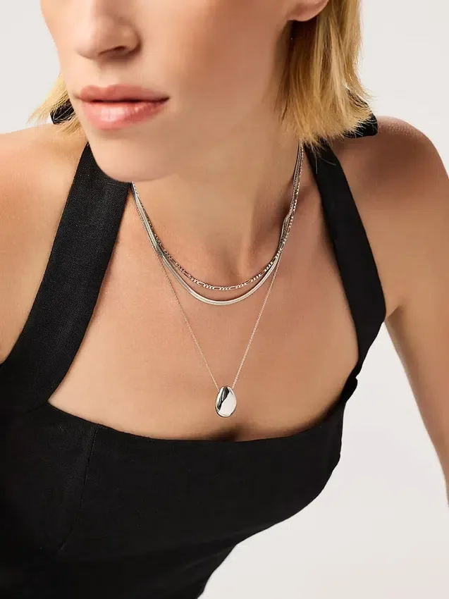 Collar «Mini Pebble» de plata de Ana Luisa