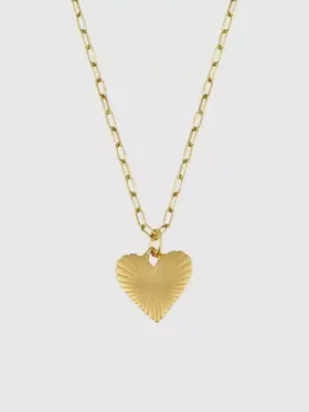 Collar «Small Ribbed Heart of Gold» de Hart