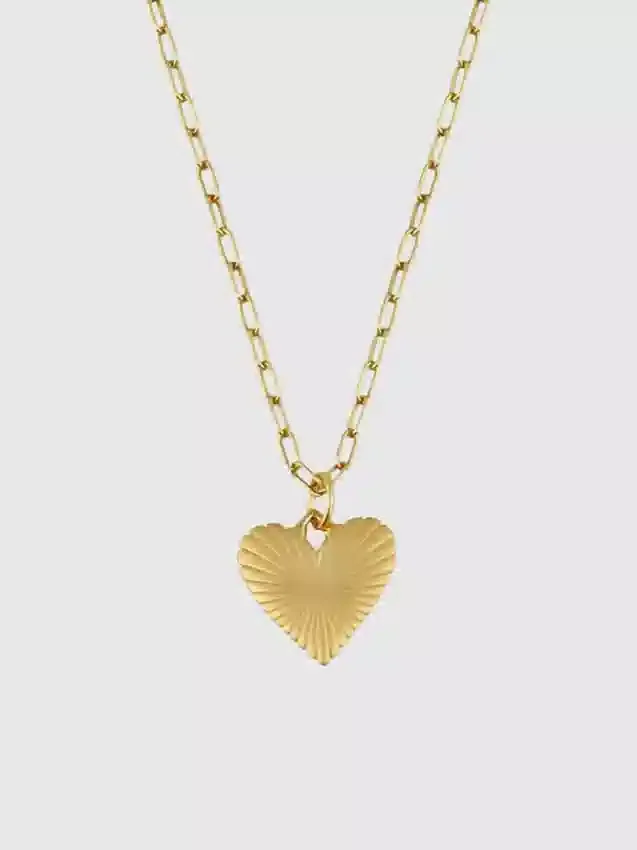 Collar «Small Ribbed Heart of Gold» de Hart