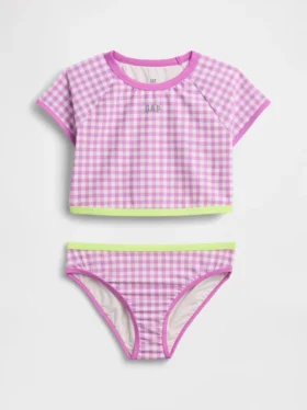 Conjunto de baño de dos piezas con camiseta protectora para niños