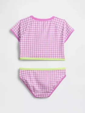 Conjunto de baño de dos piezas con camiseta protectora para niños