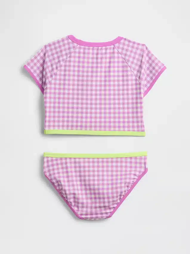 Conjunto de baño de dos piezas con camiseta protectora para niños