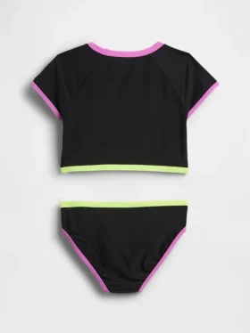 Conjunto de baño de dos piezas con camiseta protectora para niños