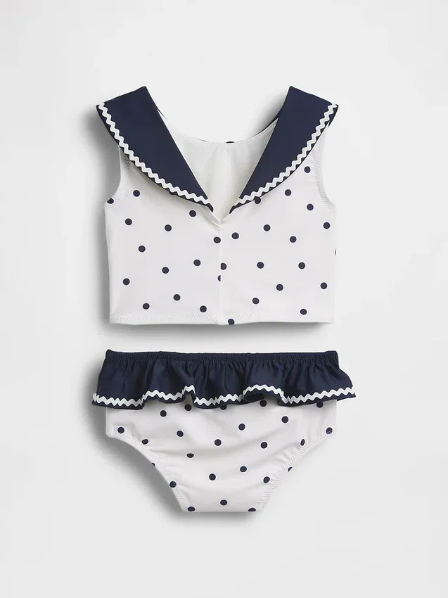 Conjunto de baño de dos piezas estilo marinero para bebés y niños pequeños