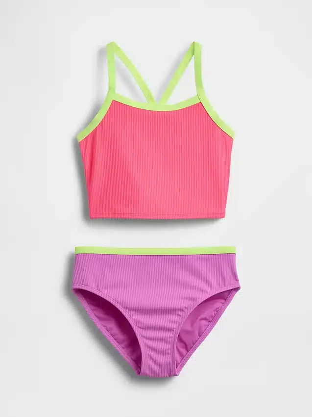 Conjunto de baño de dos piezas para niña tipo tankini