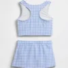 Conjunto de baño para niña con tankini y falda-pantalón