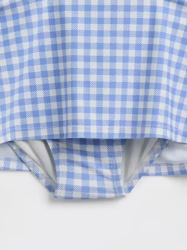 Conjunto de baño para niña con tankini y falda-pantalón