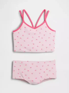 Conjunto de baño para niña con tankini y pantalones cortos