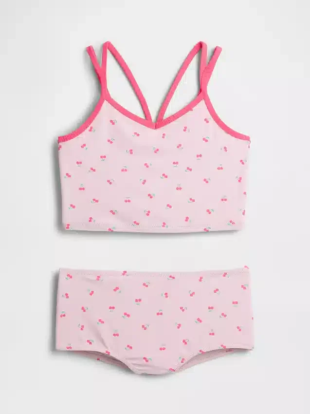 Conjunto de baño para niña con tankini y pantalones cortos