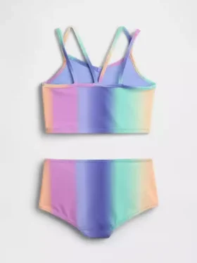 Conjunto de baño para niña con tankini y pantalones cortos