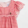 Conjunto de bebé de cuadros vichy con ojales