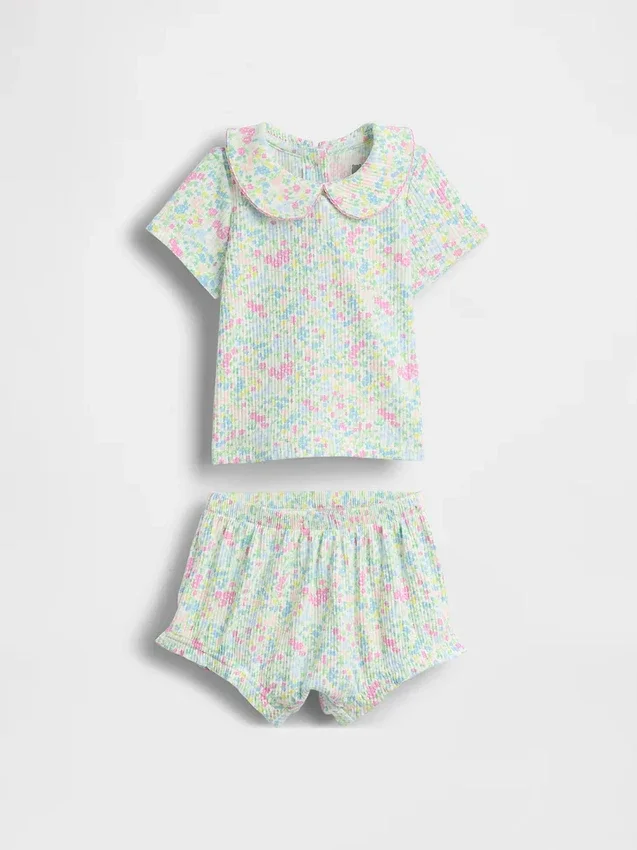 Conjunto de body «Peter Pan» de punto fino para bebé
