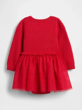 Conjunto de body y vestido de tul para bebé