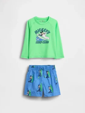 Conjunto de camiseta de protección solar y bañador GAP × Disney para Bebé y Niño