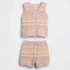 Conjunto de chaleco y pantalones cortos de punto para bebé