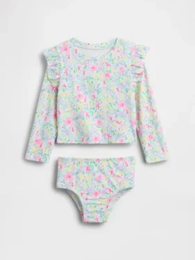Conjunto de dos piezas de traje de baño con camiseta protectora para Bebé y Niño