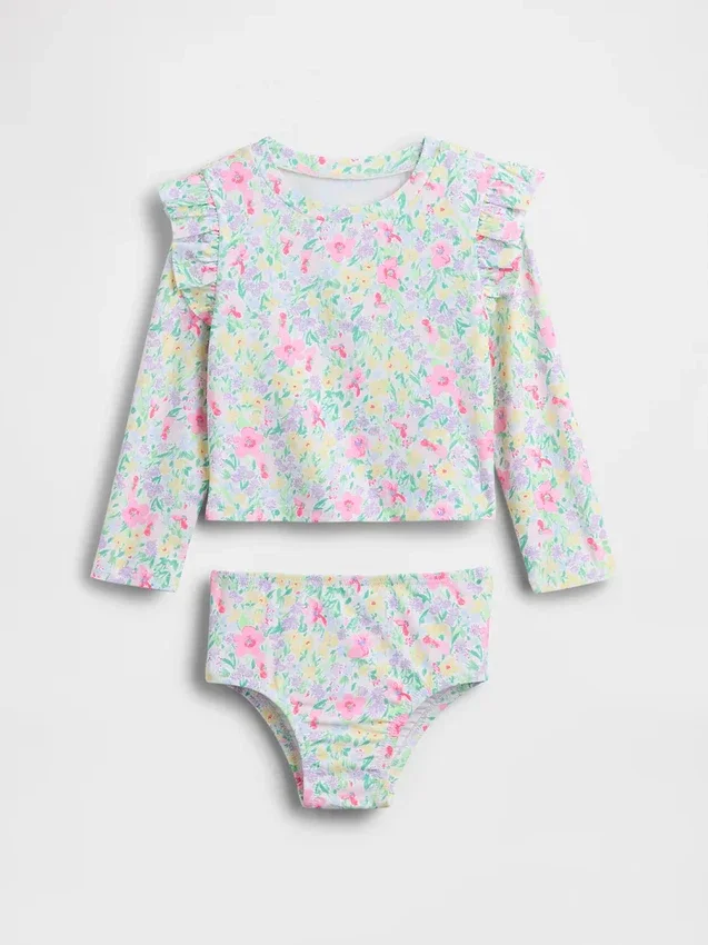 Conjunto de dos piezas de traje de baño con camiseta protectora para Bebé y Niño