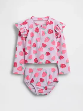 Conjunto de dos piezas de traje de baño con camiseta protectora para Bebé y Niño