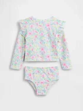 Conjunto de dos piezas de traje de baño con camiseta protectora para Bebé y Niño