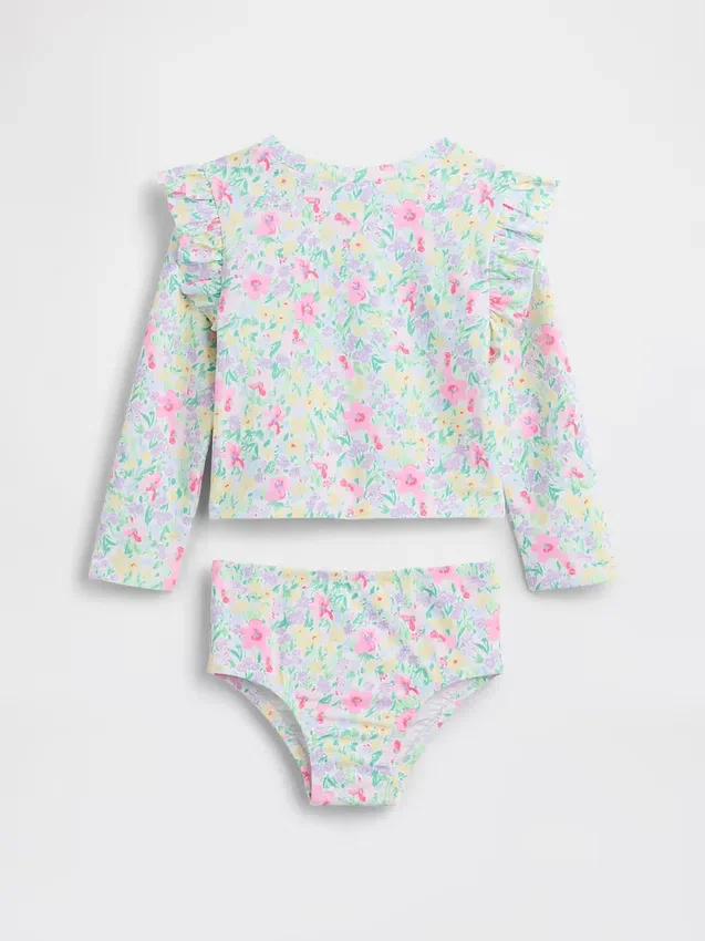 Conjunto de dos piezas de traje de baño con camiseta protectora para Bebé y Niño