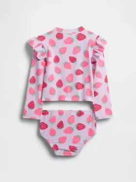 Conjunto de dos piezas de traje de baño con camiseta protectora para Bebé y Niño