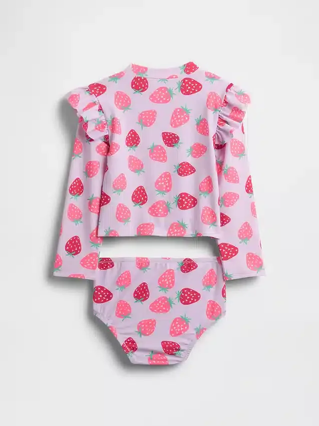 Conjunto de dos piezas de traje de baño con camiseta protectora para Bebé y Niño