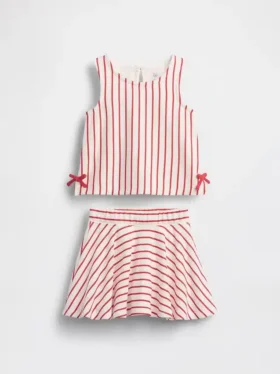 Conjunto de falda-pantalón con lazo Vintagesoft para Bebé y Niño