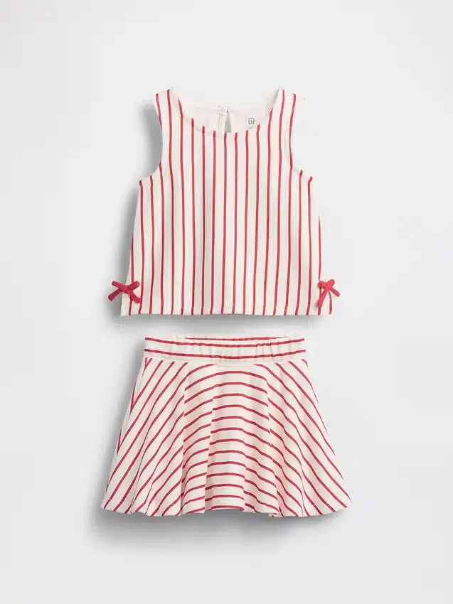 Conjunto de falda-pantalón con lazo Vintagesoft para Bebé y Niño