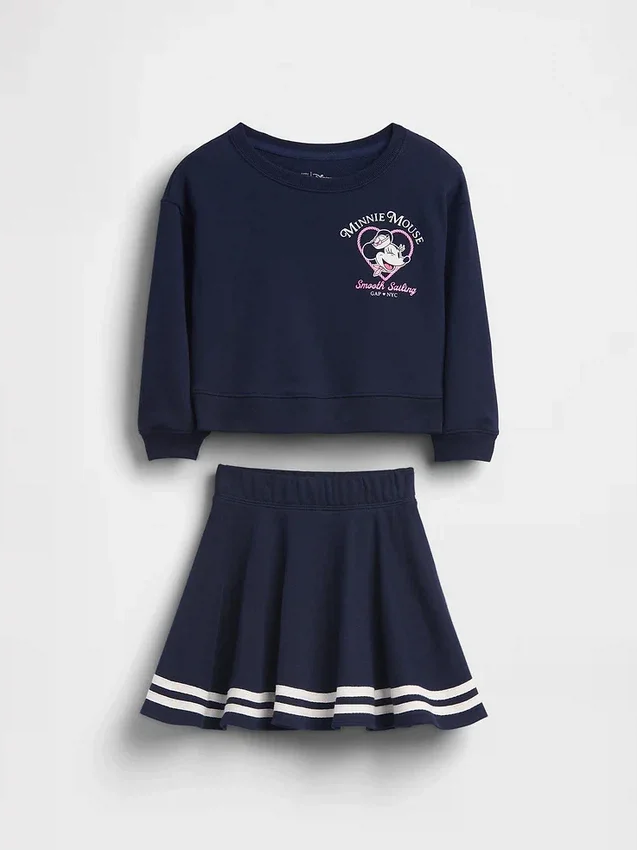 Conjunto de falda-pantalón de felpa Vintagesoft de GAP × Disney para Bebé y Niño