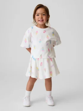 Conjunto de falda-pantalón para bebés y niños