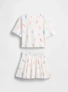 Conjunto de falda-pantalón para bebés y niños