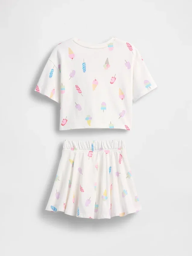 Conjunto de falda-pantalón para bebés y niños