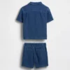 Conjunto de gasa de algodón y vaquero para bebés y niños pequeños