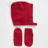 Conjunto de gorro con pompón y manoplas CashSoft para bebés y niños pequeños