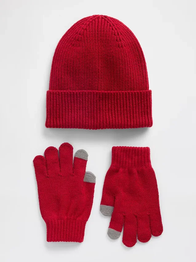 Conjunto de gorro y guantes para niños
