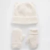 Conjunto de gorro y manoplas «CashSoft Bear» para bebés y niños pequeños