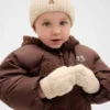 Conjunto de gorro y manoplas de punto trenzado CashSoft para Bebé y Niño